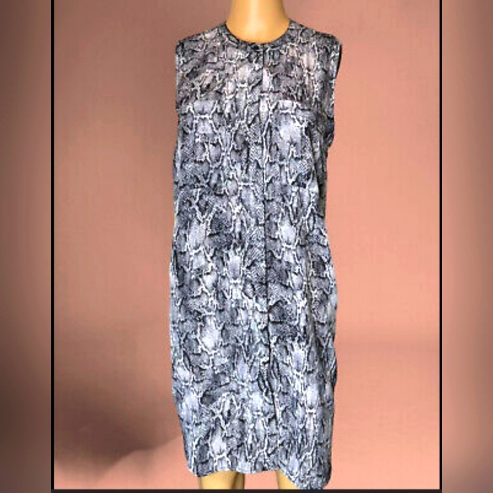 NWT  Snake Print Button Down Shift Dress